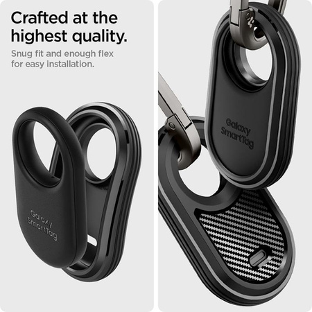 Spigen Rugged Armor - tok Samsung Galaxy SmartTag 2 (fekete)