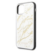 Guess Marble Glass Gold Glitter - iPhone 11 Pro Max tok (fehér)