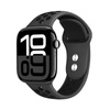 Crong Duo Sport - Bracelet pour Apple Watch 38/40/41/42 mm (gris/noir)