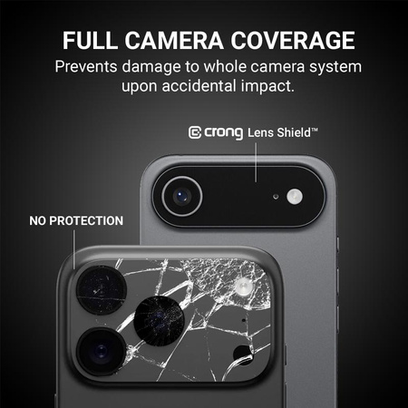 SZKŁO HARTOWANE NA APARAT DO IPHONE 17 PRO Crong OCHRONNE NA OBIEKTYW