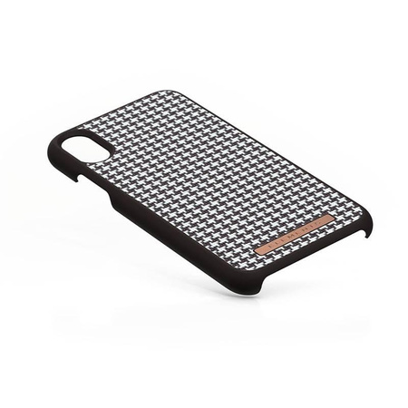 Nordic Elements Saeson Idun - Anyag tok iPhone Xs / X (sötétbarna minta 2)