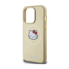 Hello Kitty Leder Kitty Head MagSafe - iPhone 15 Pro Tasche (Gold)