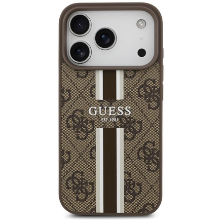 Guess 4G Printed Stripes MagSafe - iPhone 17 Pro Case (brown)