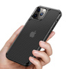 Crong Hybrid Carbon - Coque pour iPhone 12 Mini (noir)