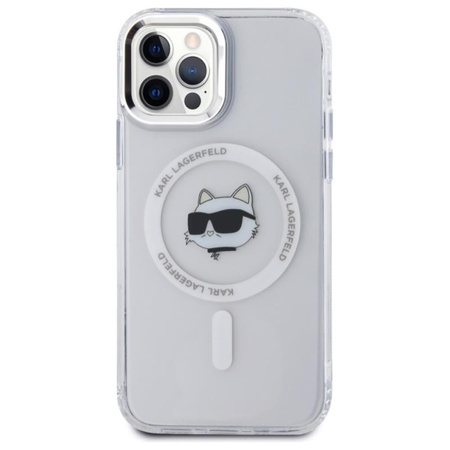 Karl Lagerfeld IML Metal Choupette Head MagSafe - Case for iPhone 12 / iPhone 12 Pro (White)