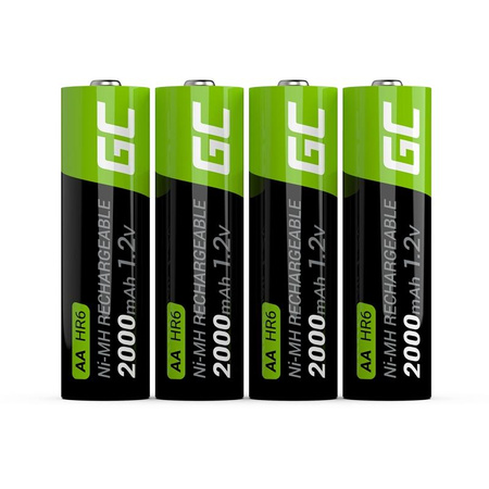 Green Cell - 4x AA HR6 2000mAh wiederaufladbare Batterien