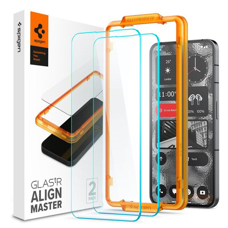 Spigen Alm Glas.TR 2-Pack - Verre trempé pour Nothing Phone 2 (2 pcs.).) (Transparent)