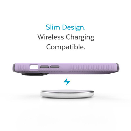 Speck Presidio2 Grip - Anti-slip case for iPhone 14 Pro Max (Spring Purple / Cloudygrey / White)