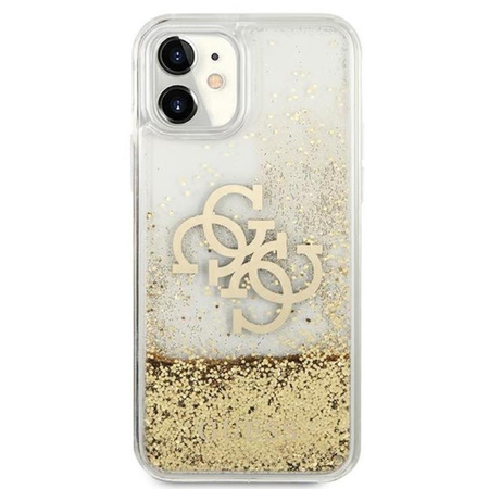 Pouzdro Guess Liquid Glitter 4G Big Logo - iPhone 11 (zlaté)