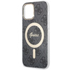 Guess Bundle Pack MagSafe 4G - MagSafe iPhone 12 / iPhone 12 Pro case + charger set (black/gold)