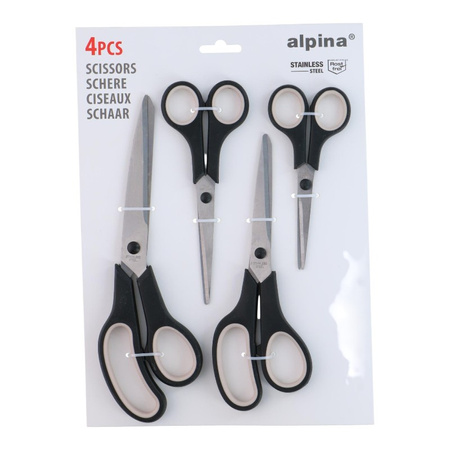 Alpina - Sada ergonomických nůžek z nerezové oceli (4 kusy)