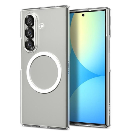 Spigen Airskin Mag MagSafe – Hülle für Samsung Galaxy Z Fold 7 (Transparent/Weiß)