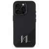 Karl Lagerfeld Silicone Shadow Metal Initial MagSafe - iPhone 16 Pro Case (noir)