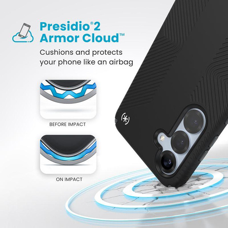 Speck Presidio2 Grip Magnet – Etui do Samsung Galaxy S25+ / S24+ (MagSafe, odporność 4 m, recykling)