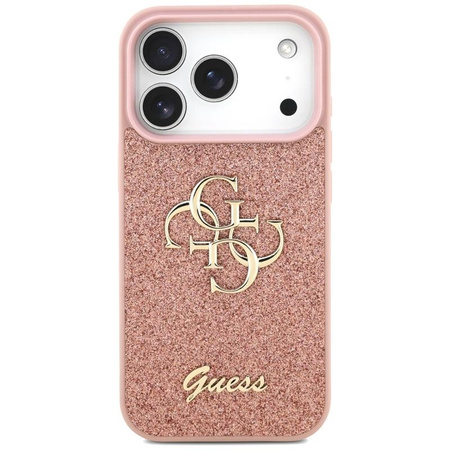 Guess Fixed Glitter Big 4G - Hülle für iPhone 17 Pro (rosa)