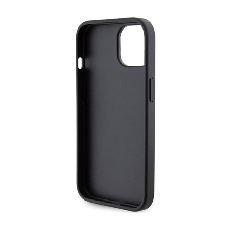 Karl Lagerfeld Gripstand Saffiano Choupette Pins - iPhone 15 Case (black)