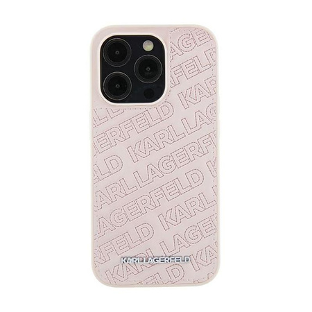 Karl Lagerfeld Quilted K Pattern - iPhone 15 Plus Case (Pink)