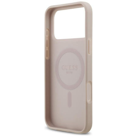 Guess 4G Circle Classic Logo MagSafe - Pouzdro iPhone 17 Pro Max (růžové)