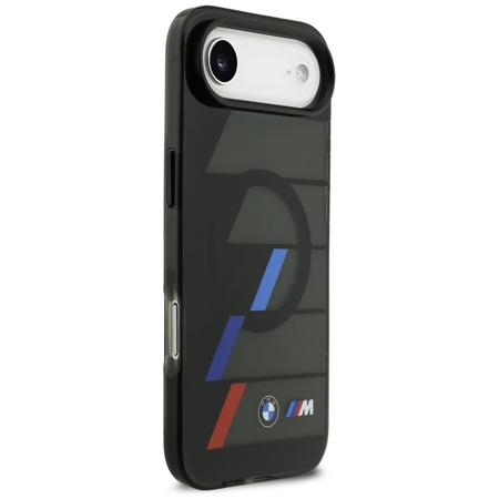BMW M IML Metal Buttons Tricolor Lines MagSafe – Kryt iPhone Air (černý)