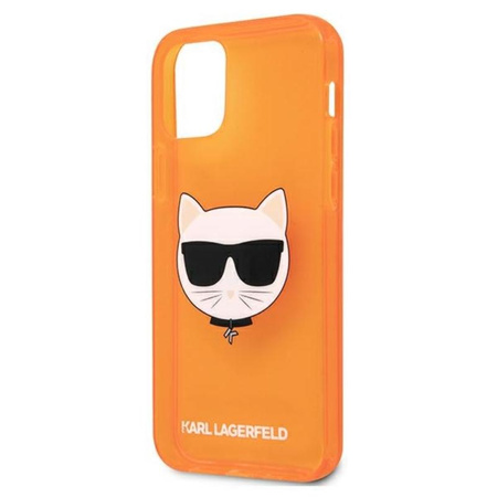 Karl Lagerfeld Choupette Head - iPhone 12 / iPhone 12 Pro Case (fluo orange)
