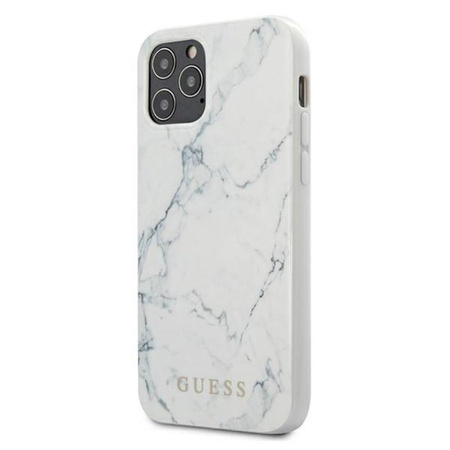 Guess Marble - iPhone 12 Mini Tasche (weiß)