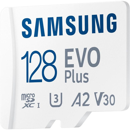 Samsung microSDXC EVO Plus - Karta pamięci 128 GB UHS-I / U3 A2 V30 z adapterem