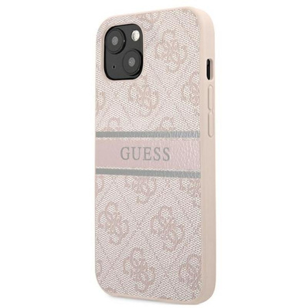 Guess 4G Printed Stripe - Coque pour iPhone 13 Mini (rose)