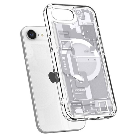 Spigen Ultra Hybrid Mag MagSafe - Etui do iPhone 16e (Zero One White)