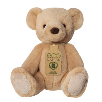 PLUSZOWY MIŚ TEDDY BEAR MASKOTKA BRĄZOWY MISIEK PRZYTULANKA ECO NATION 28CM