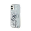 Karl Lagerfeld Liquid Glitter Choupette Head MagSafe - iPhone 11 Hülle (Transparent)