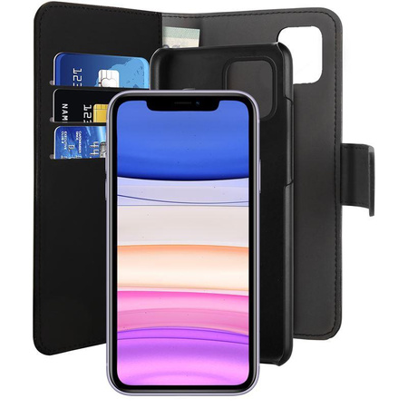 PURO levehető pénztárca - 2 az 1-ben iPhone 11 tok (fekete)