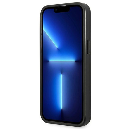 Guess Saffiano háromszög logós tok - iPhone 13 tok (ezüst)