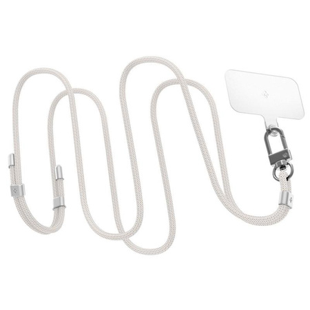 Spigen Universal Strap Set Crossbody & Wrist - Popruh na telefon na rameno a zápěstí (Pearl White)