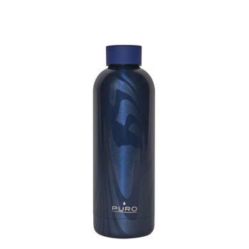 Puro Hot&Cold - Bouteille thermique en acier inoxydable 500 ml (Optic - Stripe Dark Blue)