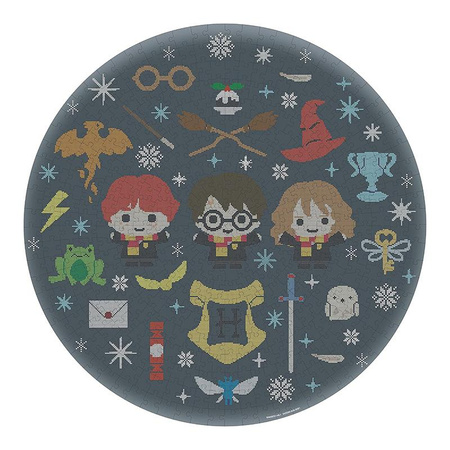 Harry Potter - Puzzle 500 prvků v ozdobné krabičce (Vánoce v Bradavicích)