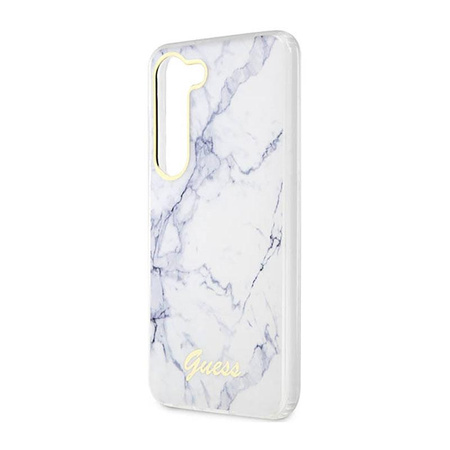Guess Marble Kollektion - Hülle für Samsung Galaxy S23 (Weiß)