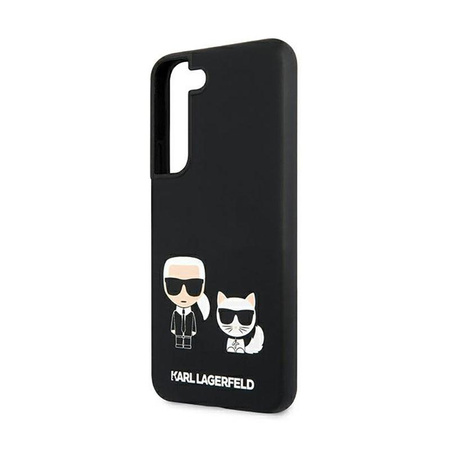 Karl Lagerfeld Szilikon Karl & Choupette - Samsung Galaxy S22+ tok (fekete)