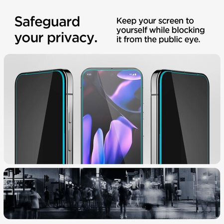 Spigen GLAS.TR EZ FIT Privacy 2-Pack - Tempered Glass with Privacy Filter for Google Pixel 9 / 9 Pro / 10 / 10 Pro (2 pcs)