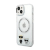 Karl Lagerfeld Karl & Choupette Aluminium MagSafe - iPhone 14 Tasche (Transparent)