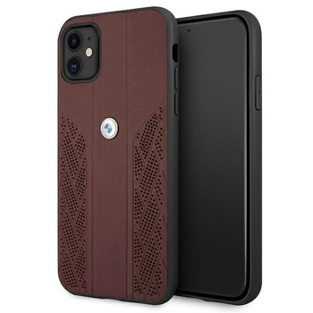 BMW Leder Curve Perforate HC - Tasche für iPhone 11 (rot)