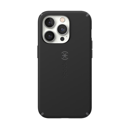 Speck CandyShell Pro + MagSafe - Coque pour iPhone 14 Pro avec revêtement MICROBAN (Noir / Gris ardoise)