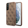 Guess 4G Metal Logo - Case for Samsung Galaxy S23 (Brown)