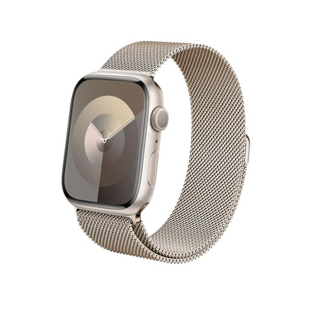 Crong Milano Steel - Bracelet en acier inoxydable pour Apple Watch 38/40/41/42 mm (champagne)