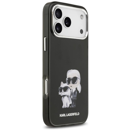 Karl Lagerfeld IML Aquarelle Karl & Choupette & Logo MagSafe - Case for iPhone 17 Pro Max (black)