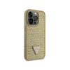 Guess Rhinestone Triangle - Case for iPhone 14 Pro (Gold)