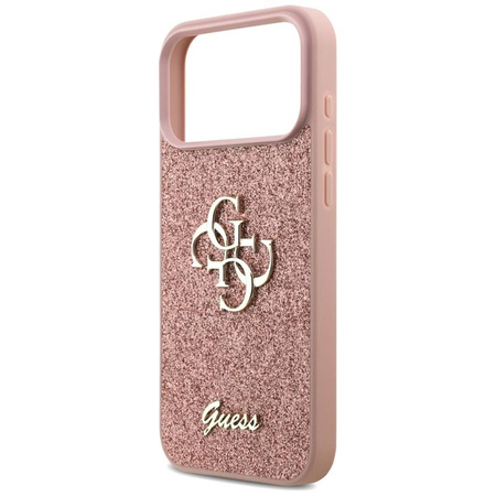 Guess Fixed Glitter Big 4G - Case for iPhone 17 Pro Max (pink)