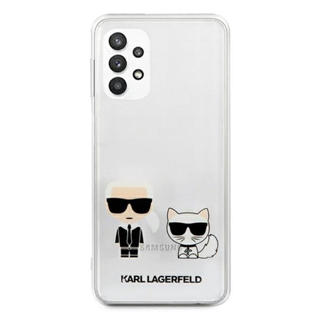 Karl Lagerfeld Ikonik & Choupette - Pouzdro Samsumg Galaxy A32 5G (průhledné)