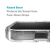 Speck Presidio Perfect-Clear with Glitter - iPhone 14 Plus Case with MICROBAN Coating (Clear / Gold Glitter)