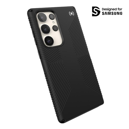 Speck Presidio2 Grip - protiskluzové pouzdro pro Samsung Galaxy S23 Ultra (černá/černá/bílá)