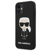 Karl Lagerfeld Fullbody Silicone Iconic - pouzdro pro iPhone 12 Mini (černé)